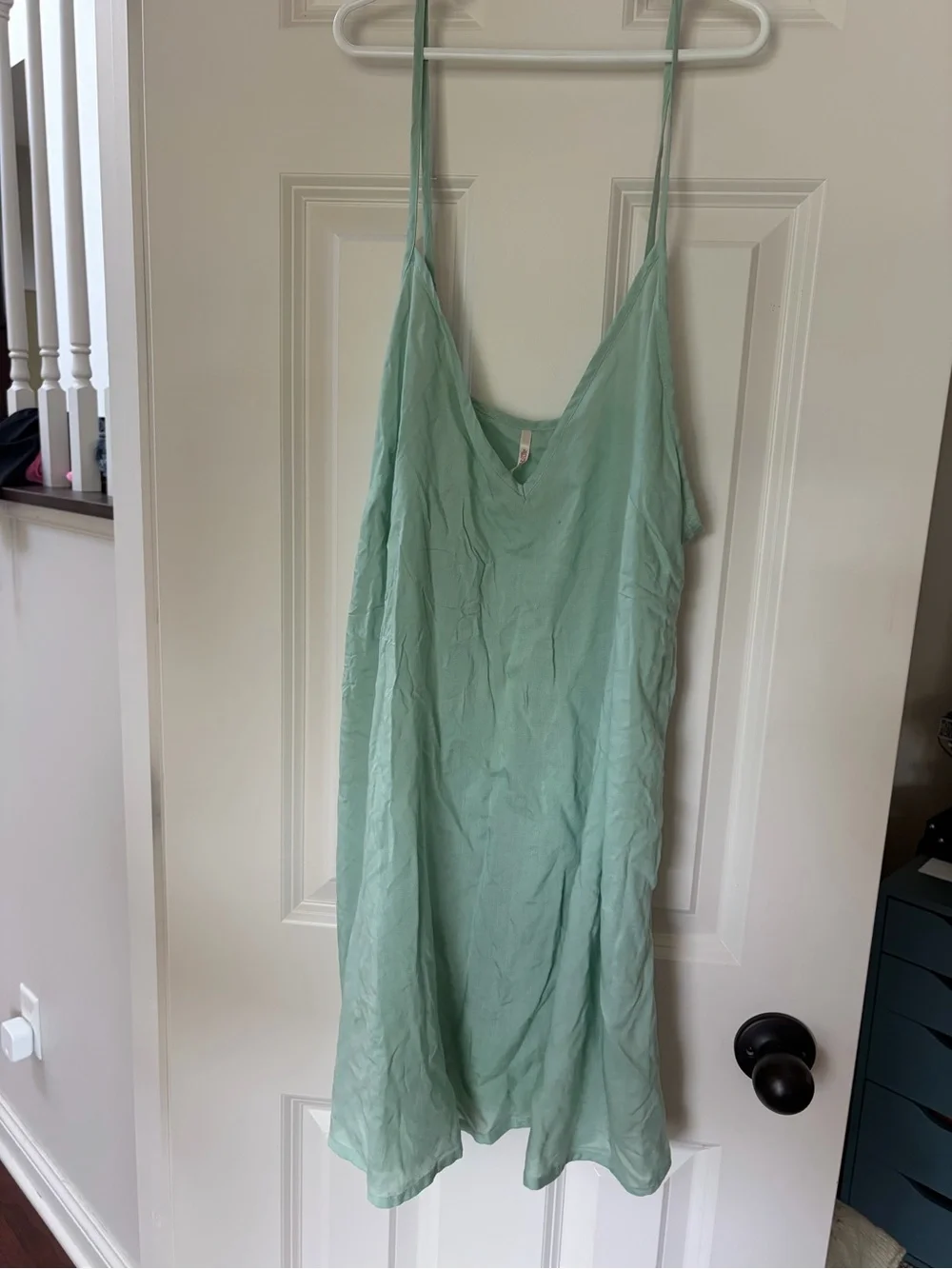 Free People Mint Green Ruffle Lace Mini Dress